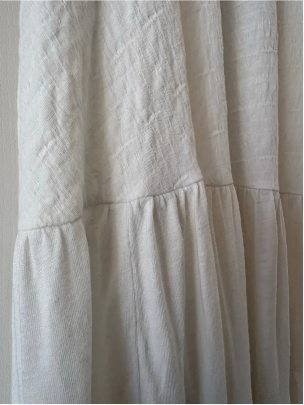 Free People Right On Time Tiered Tunic Cami Top White Cream Open Back Size M